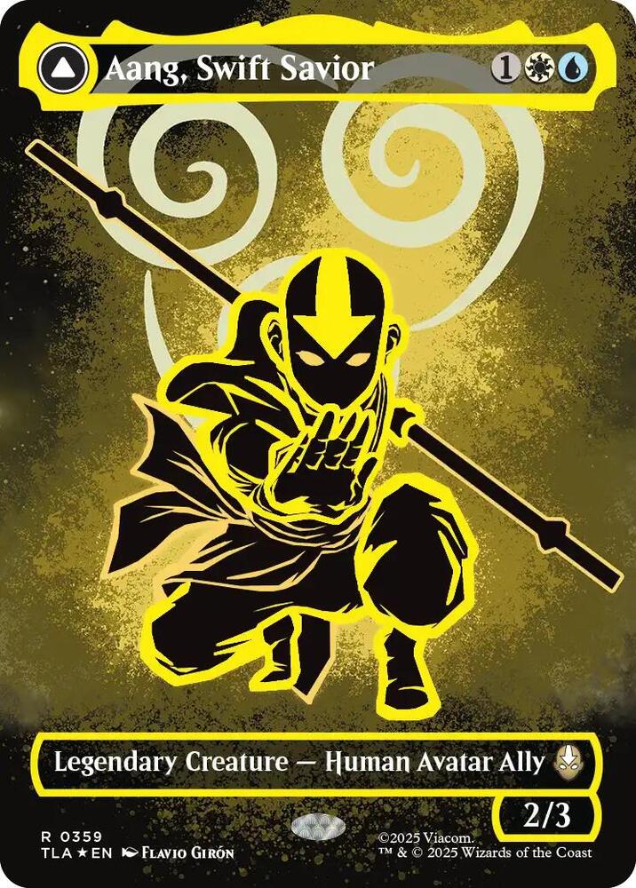 Aang, Swift Savior (Borderless) (Neon Ink Foil)