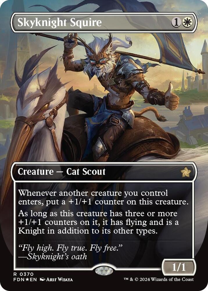 Skyknight Squire (Borderless) (Mana Foil)