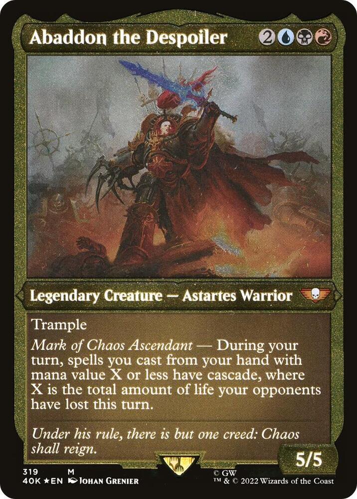 Abaddon the Despoiler (Display Commander) (Foil Etched) - Thick Stock
