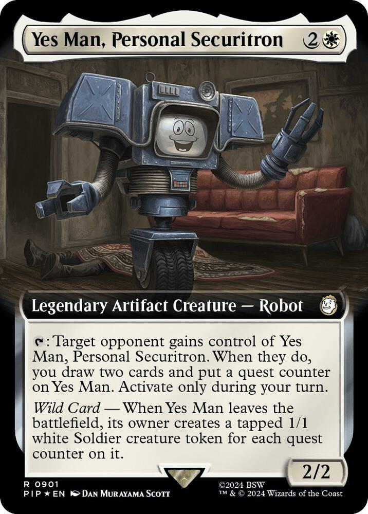 Yes Man, Personal Securitron (Extended Art) (Surge Foil)