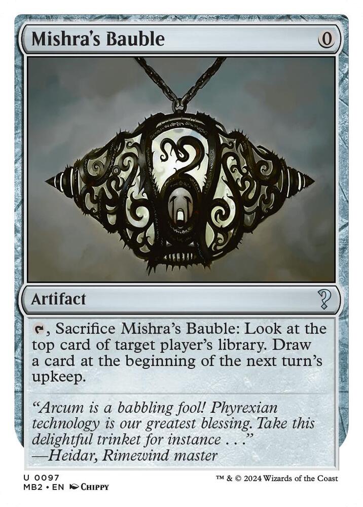 Mishra's Bauble (White Border)